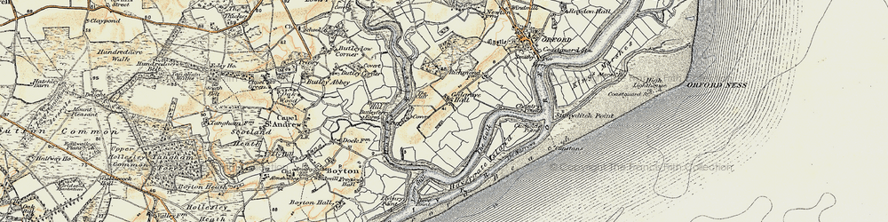 Old map of Boyton Marshes in 1898-1901