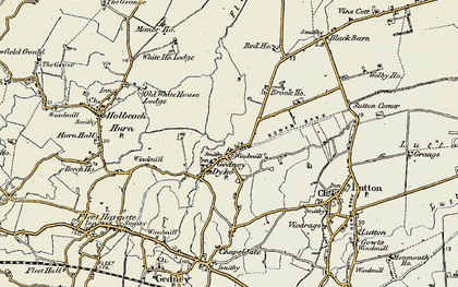 Old map of Gedney Dyke in 1901-1902