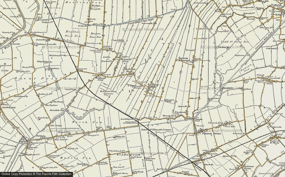 Old Map of Gedney Hill, 1901-1902 in 1901-1902