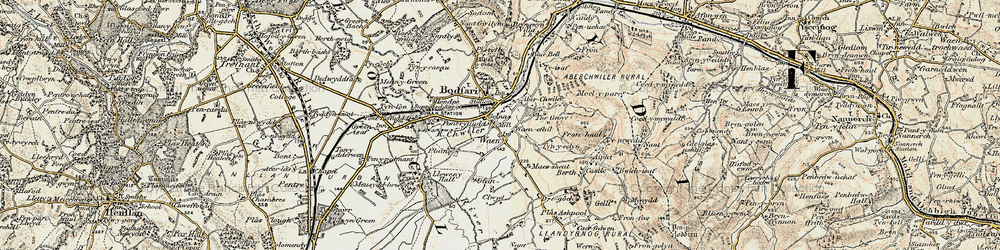 Old map of Geinas in 1902