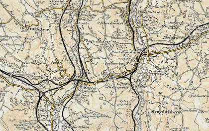 Old map of Gelli-hâf in 1899-1900