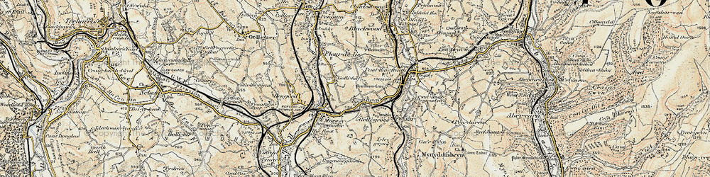 Old map of Gelli-hâf in 1899-1900