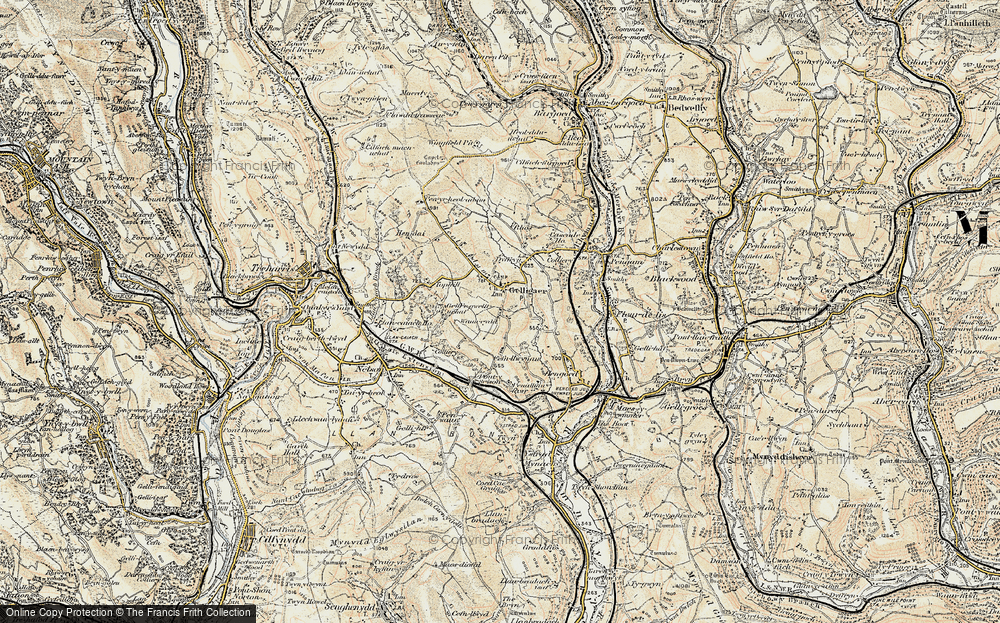 Old Map of Gelligaer, 1899-1900 in 1899-1900