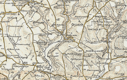 Old map of Gellywen in 1901