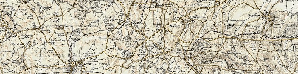 Old map of Gelsmoor in 1902-1903