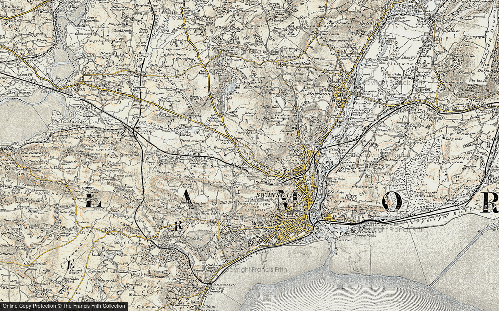 Old Map of Gendros, 1900-1901 in 1900-1901