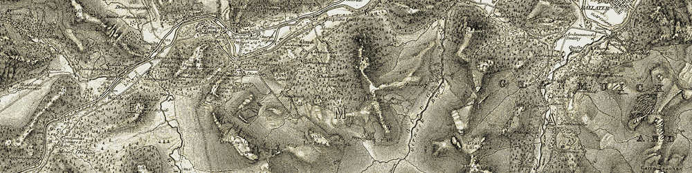 Old map of Genechal, The in 1908