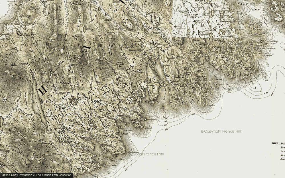 Old Map of Geocrab, 1908-1911 in 1908-1911