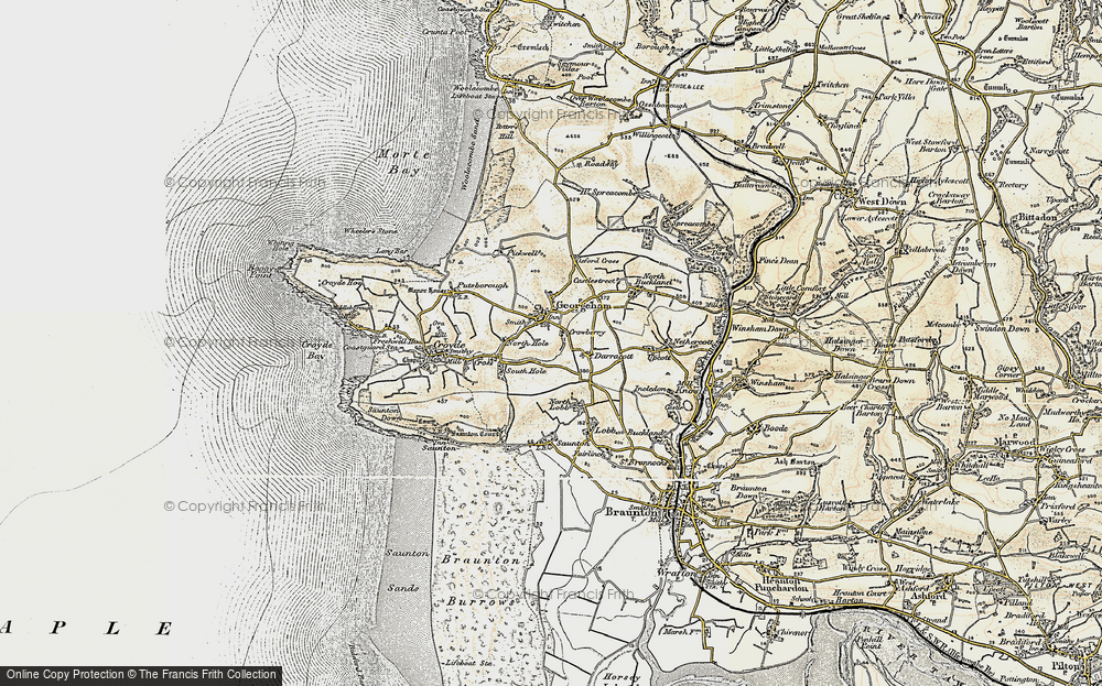 Old Map of Georgeham, 1900 in 1900