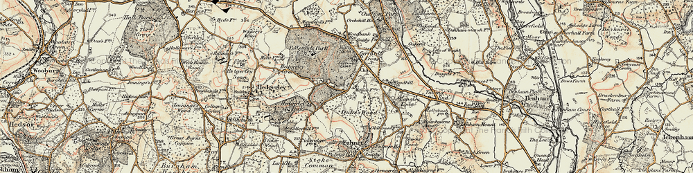 Old map of Gerrards Cross in 1897-1898