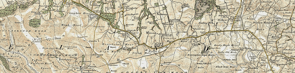 Old map of Gerrick in 1904