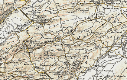 Old map of Gaer Fawr in 1902-1903