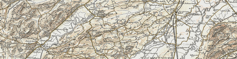 Old map of Gaer Fawr in 1902-1903