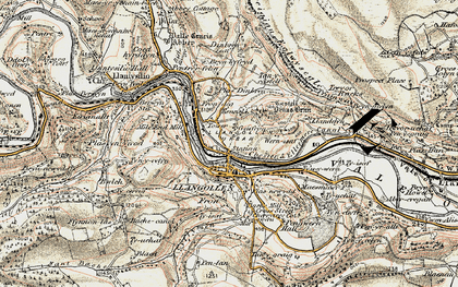 Old map of Geufron in 1902-1903