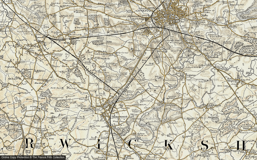 Old Map of Historic Map covering Westley Br in 1901-1902