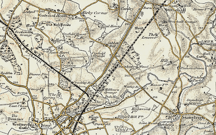 Old map of Westley Br in 1901-1902