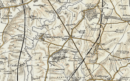 Old map of Gibbet Hill in 1901-1902