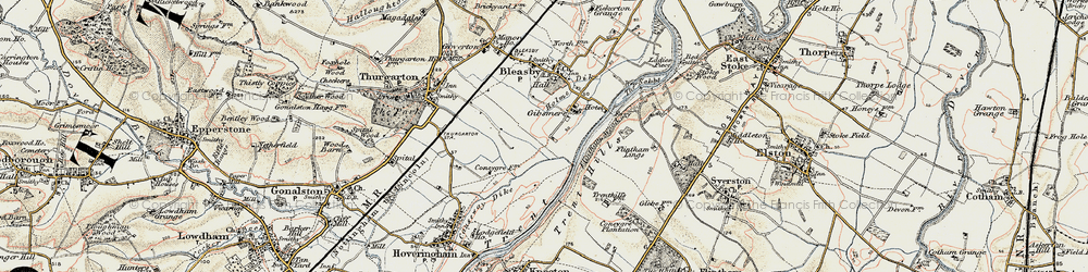 Old map of Gibsmere in 1902-1903