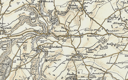 Old map of Giddeahall in 1898-1899