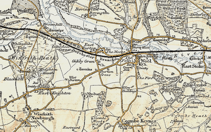 Old map of Giddy Green in 1899-1909
