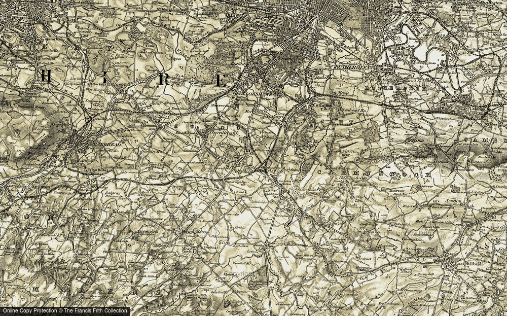 Old Map of Giffnock, 1904-1905 in 1904-1905