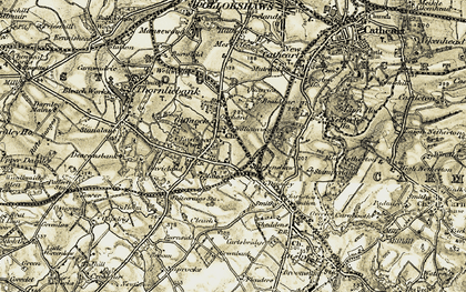 Old map of Giffnock in 1904-1905