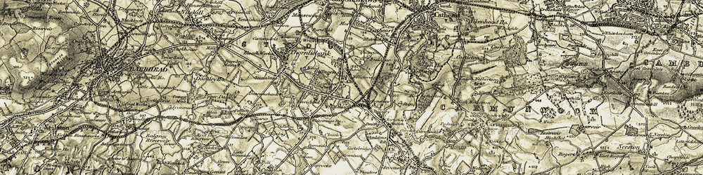 Old map of Giffnock in 1904-1905