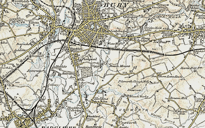 Old map of Gigg in 1903