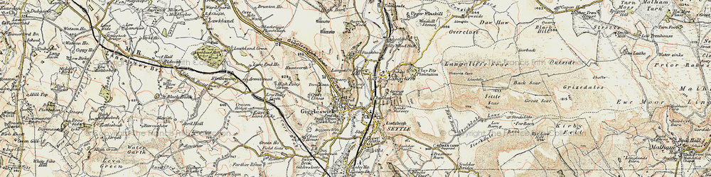 Old map of Giggleswick in 1903-1904