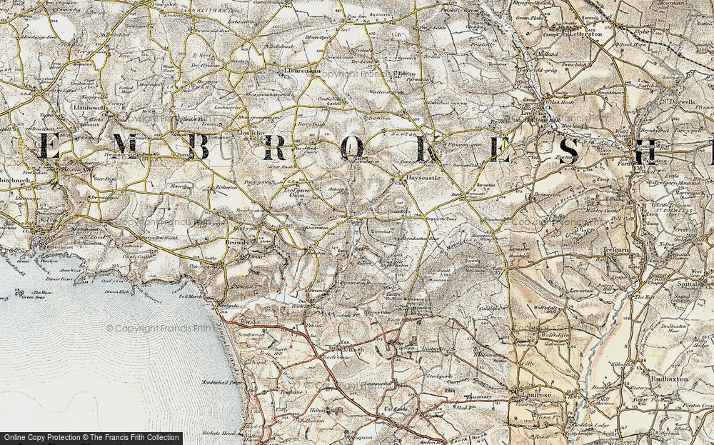 Old Map of Gignog, 0-1912 in 0-1912