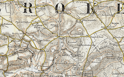 Old map of Brandy Brook in 0-1912