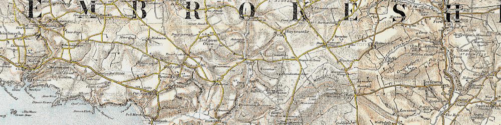 Old map of Gignog in 0-1912