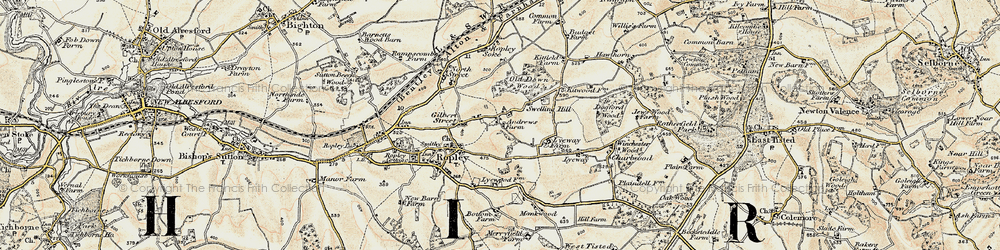 Old map of Gilbert Street in 1897-1900