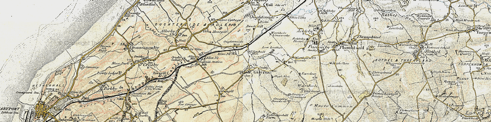 Old map of Gilcrux in 1901-1904