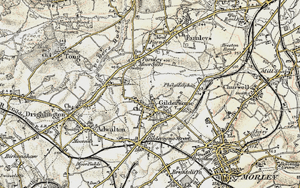 Old map of Gildersome in 1903