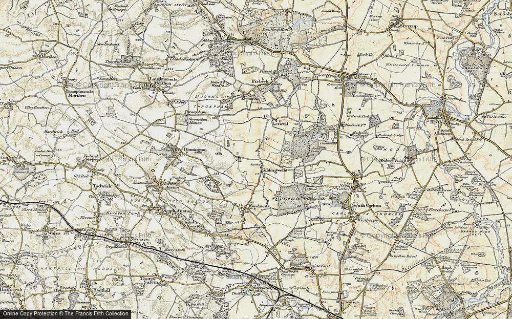 Old Map of Gildingwells, 1902-1903 in 1902-1903