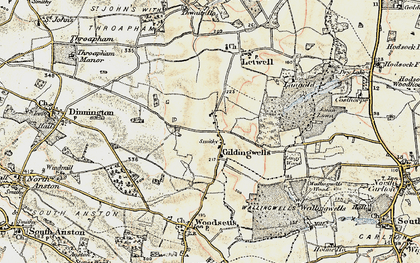 Old map of Gildingwells in 1902-1903