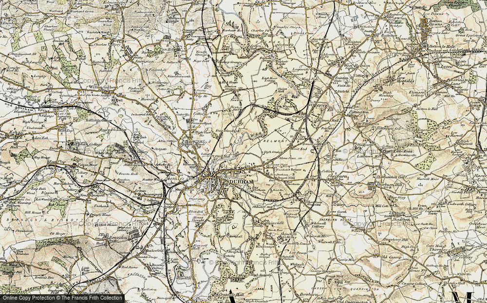 Old Map of Gilesgate, 1901-1904 in 1901-1904