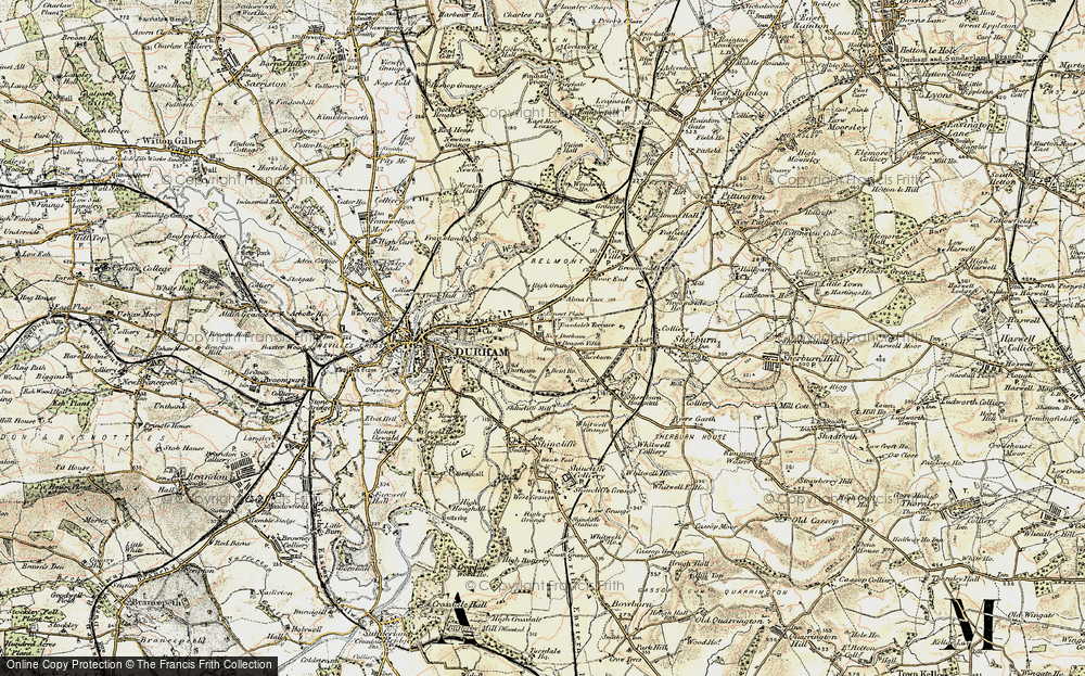 Old Map of Gilesgate Moor, 1901-1904 in 1901-1904