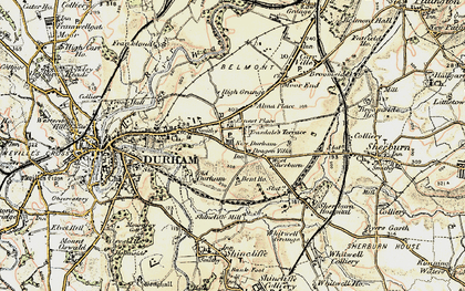 Old map of Gilesgate Moor in 1901-1904
