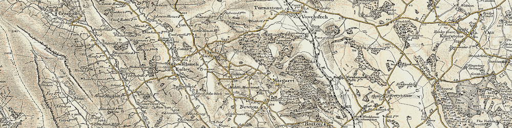 Old map of Gilfach in 1900-1901
