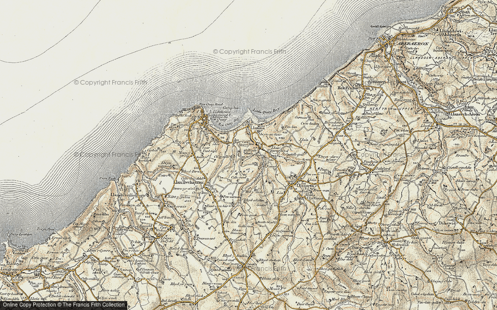Old Map of Gilfachreda, 1901-1903 in 1901-1903
