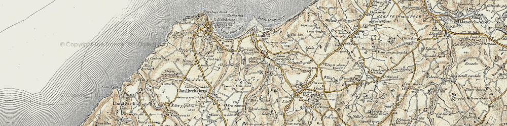 Old map of Gilfachreda in 1901-1903