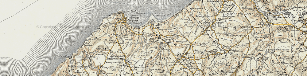 Old map of Gilfachrheda in 1901-1903