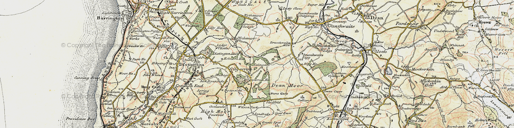 Old map of Wythemoor Head in 1901-1904
