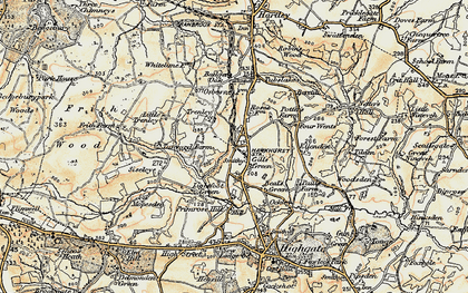 Old map of Gill's Green in 1898