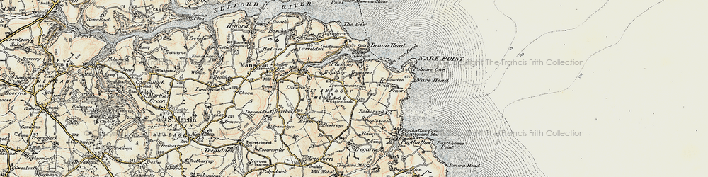 Old map of Gillan in 1900