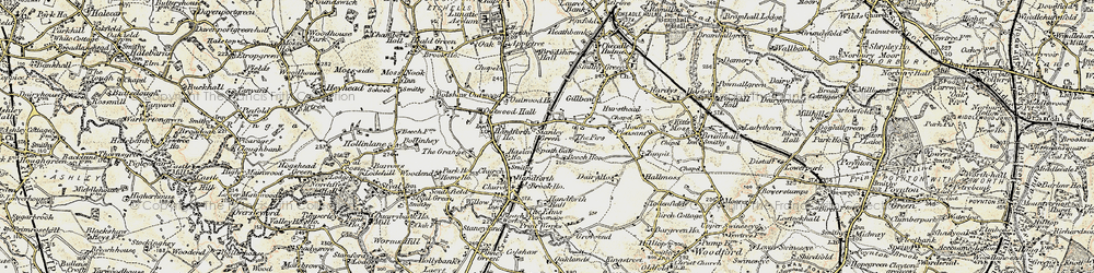 Old map of Gillbent in 1902-1903