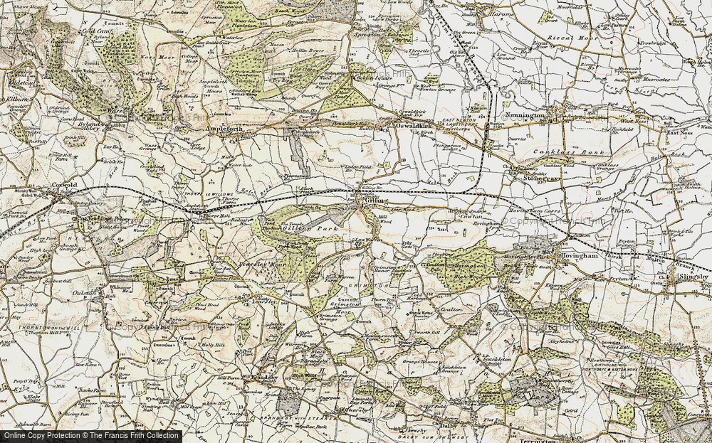 Old Map of Gilling East, 1903-1904 in 1903-1904