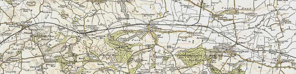 Old map of Gilling East in 1903-1904